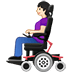 👩🏻‍🦼 woman in motorized wheelchair: light skin tone display on Samsung